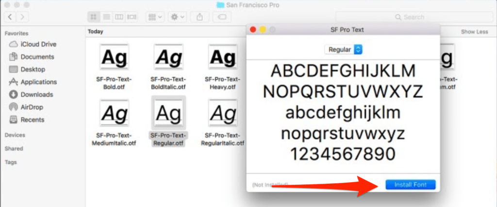 fonts for word mac